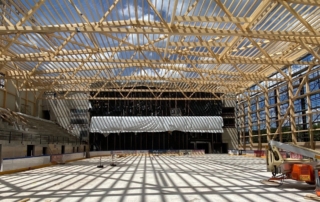 Bild des Rohbaus der neuen Eishalle in Pruntrut